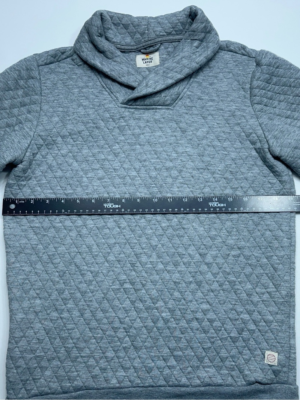 Marine Layer Lady Corbet Pullover Womens Size Small Gray Diamond Quilted. READ - Picture 6 of 12
